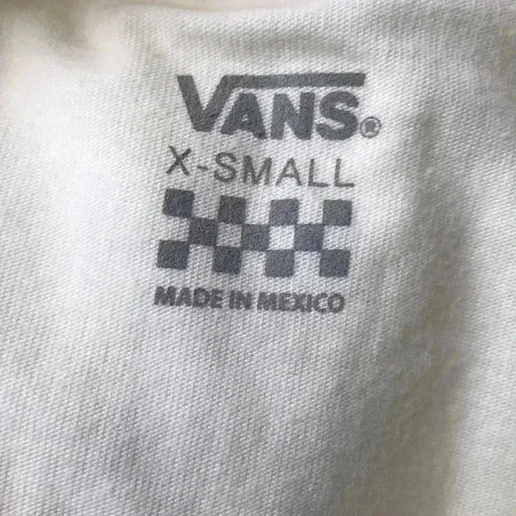 Vans Off The Wall Spell Out Floral Tee Size XS - Picture 5 of 5